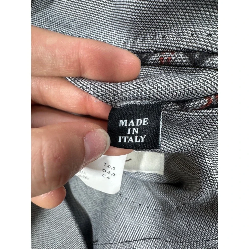 Luigi Bianchi Rough Grey Cotton Blend Blazer Sport Coat Made in Italy Size 52‎ R